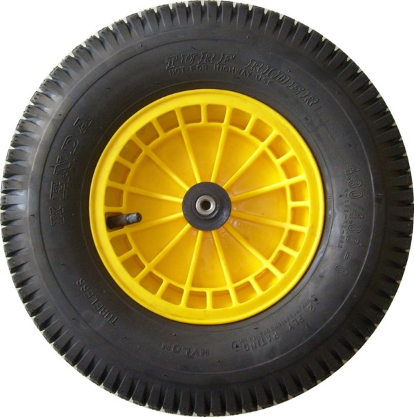 Losse kruiwagenwiel Fort SMB-100 gele velg
